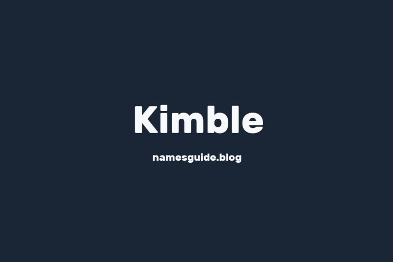 Origin and Meaning of Last Name Kimble