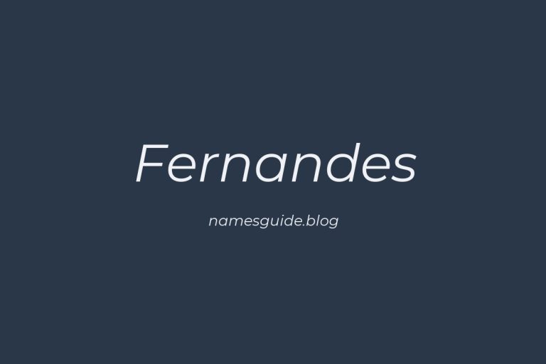 Origin and Meaning of Last Name Fernandes