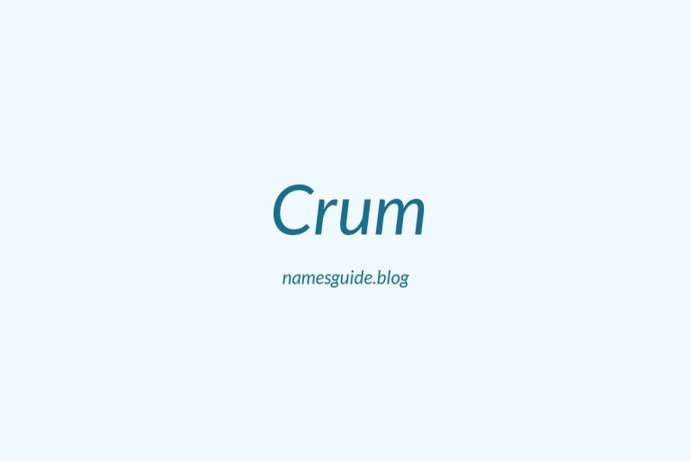 Origin and Meaning of Last Name Crum