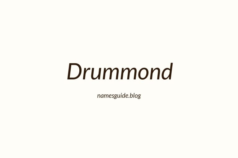 Origin and Meaning of Last Name Drummond