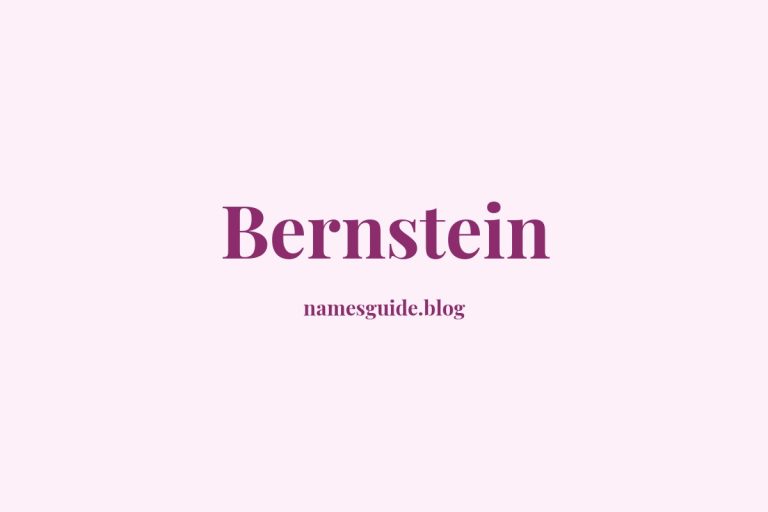 Origin and Meaning of Last Name Bernstein