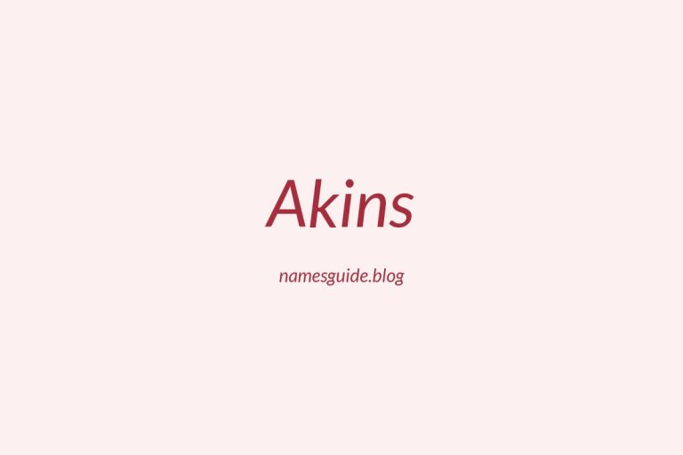 Origin and Meaning of Last Name Akins
