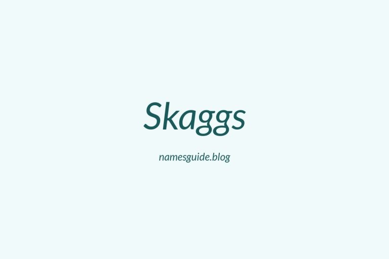 Origin and Meaning of Last Name Skaggs