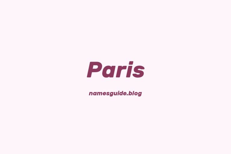 Origin and Meaning of Last Name Paris
