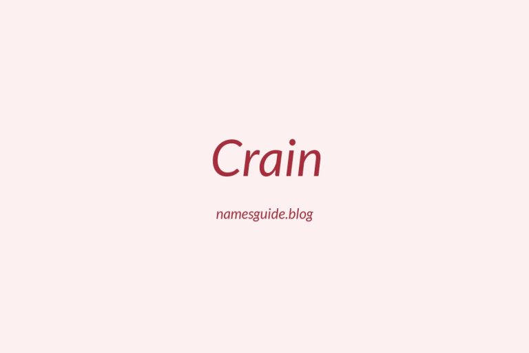 Origin and Meaning of Last Name Crain