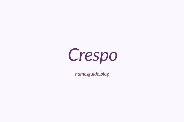 Origin and Meaning of Last Name Crespo