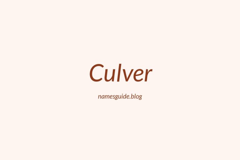Origin and Meaning of Last Name Culver