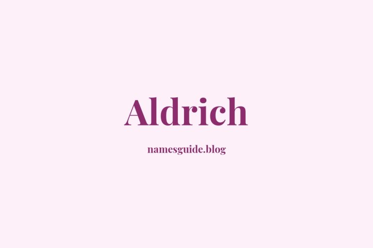 Origin and Meaning of Last Name Aldrich