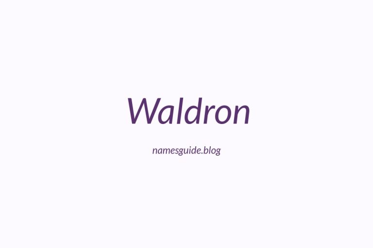 Origin and Meaning of Last Name Waldron