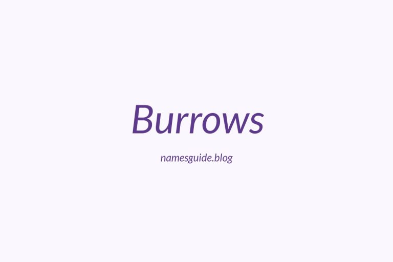Origin and Meaning of Last Name Burrows