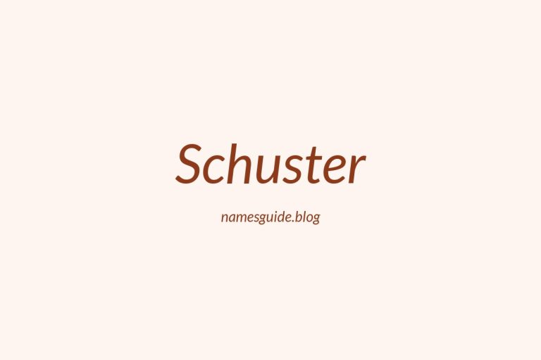 Origin and Meaning of Last Name Schuster
