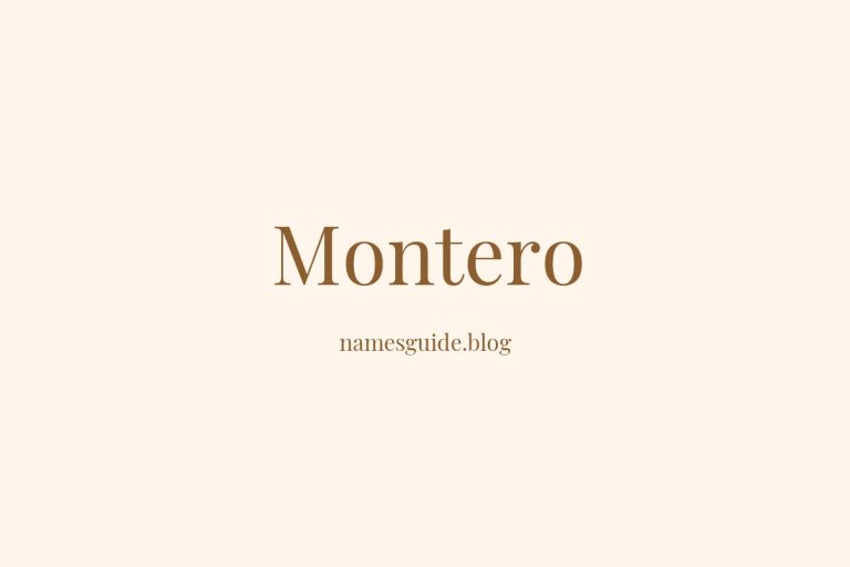 Origin and Meaning of Last Name Montero