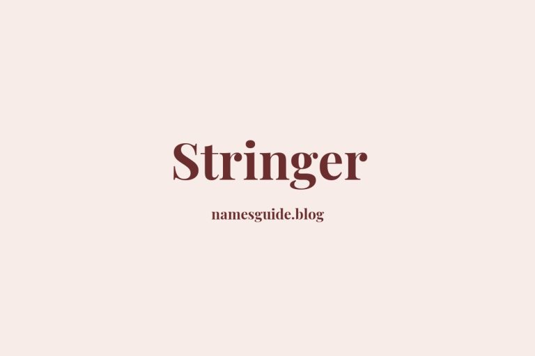 Origin and Meaning of Last Name Stringer