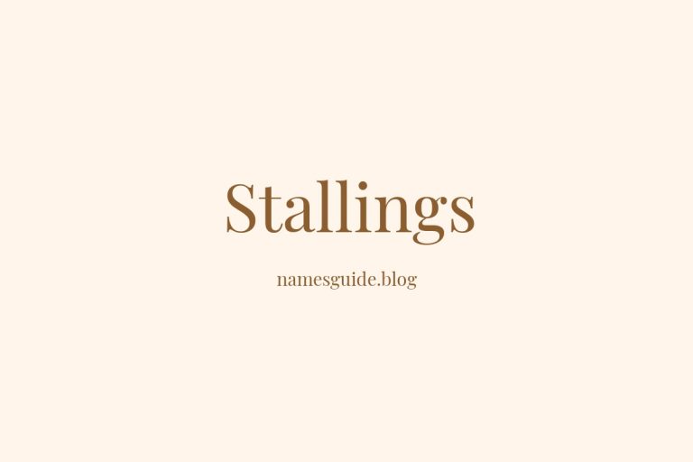 Origin and Meaning of Last Name Stallings
