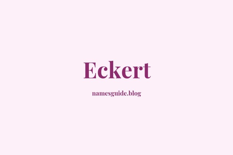 Origin and Meaning of Last Name Eckert
