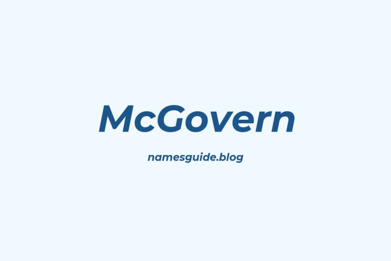 Origin and Meaning of Last Name McGovern