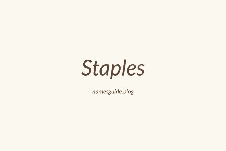 Origin and Meaning of Last Name Staples