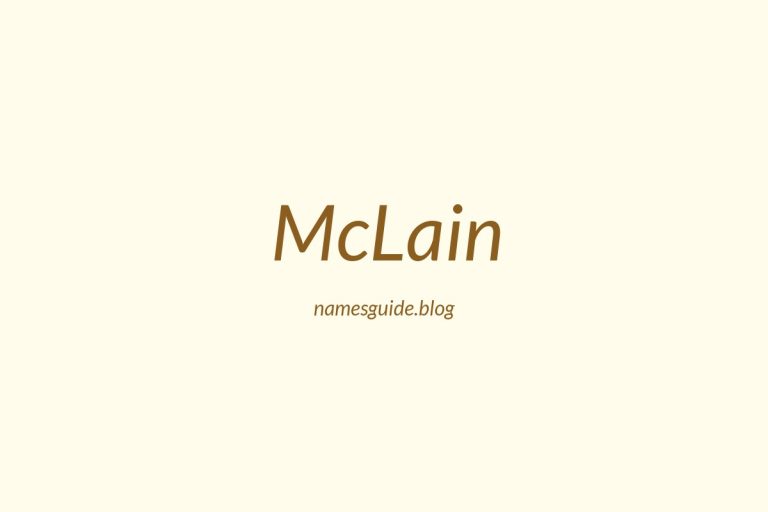 Origin and Meaning of Last Name McLain