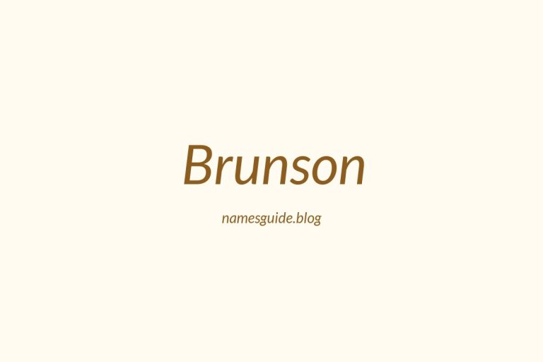 Origin and Meaning of Last Name Brunson