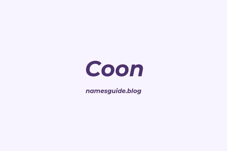 Origin and Meaning of Last Name Coon