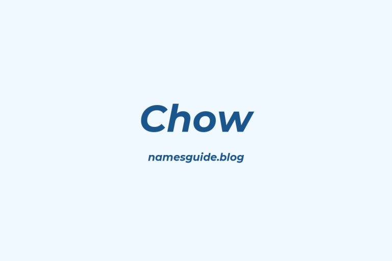 Origin and Meaning of Last Name Chow