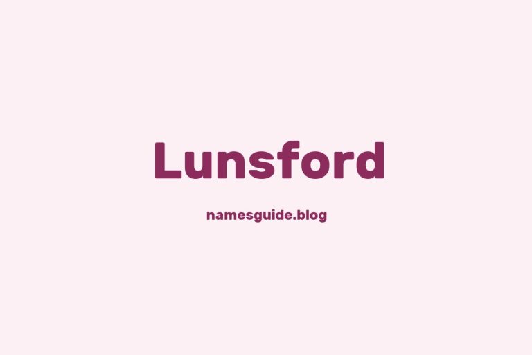 Origin and Meaning of Last Name Lunsford