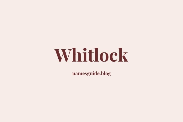 Origin and Meaning of Last Name Whitlock