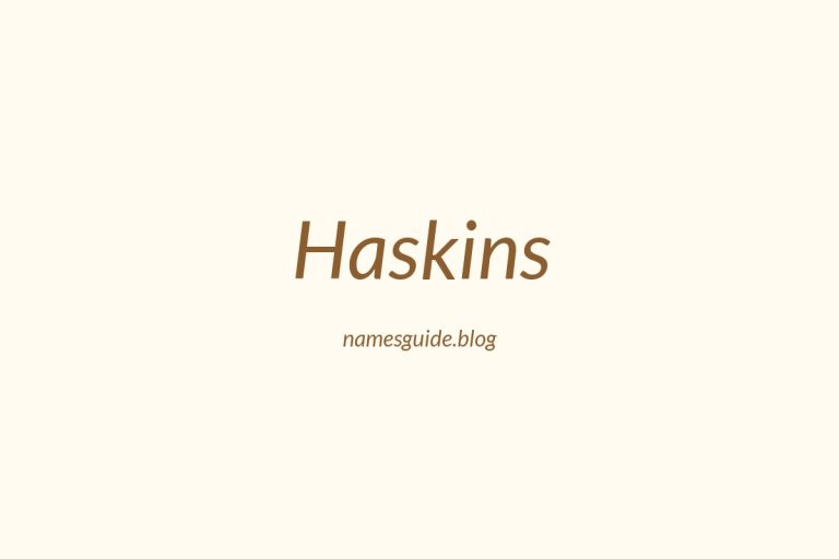Origin and Meaning of Last Name Haskins