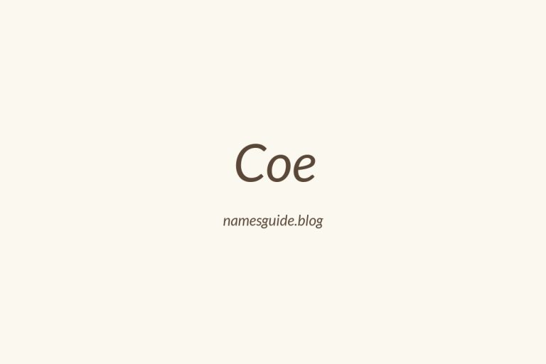 Origin and Meaning of Last Name Coe
