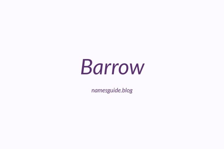 Origin and Meaning of Last Name Barrow