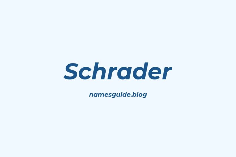 Origin and Meaning of Last Name Schrader
