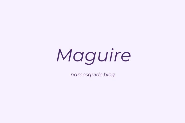Origin and Meaning of Last Name Maguire