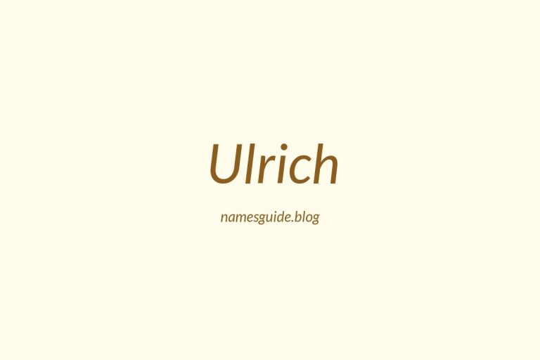 Origin and Meaning of Last Name Ulrich