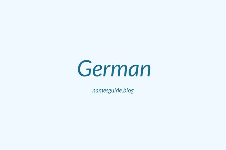 Origin and Meaning of Last Name German