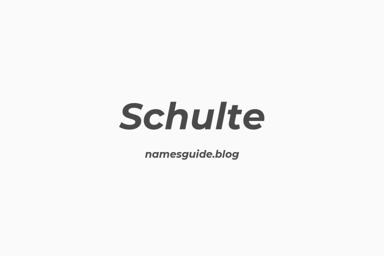 Origin and Meaning of Last Name Schulte