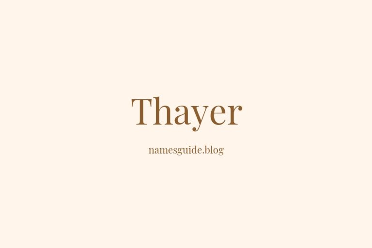 Origin and Meaning of Last Name Thayer