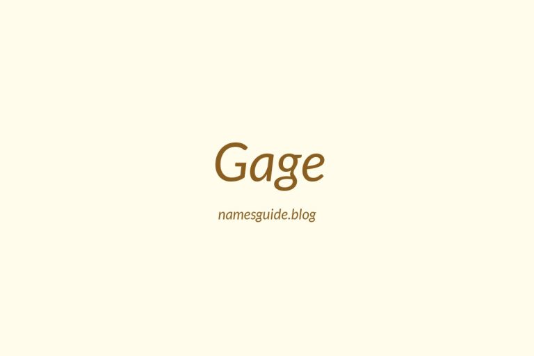 Origin and Meaning of Last Name Gage
