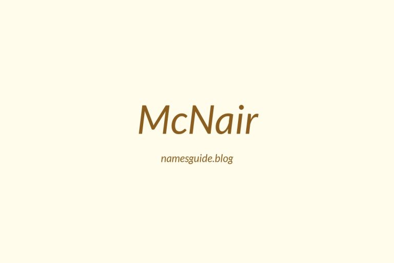 Origin and Meaning of Last Name McNair