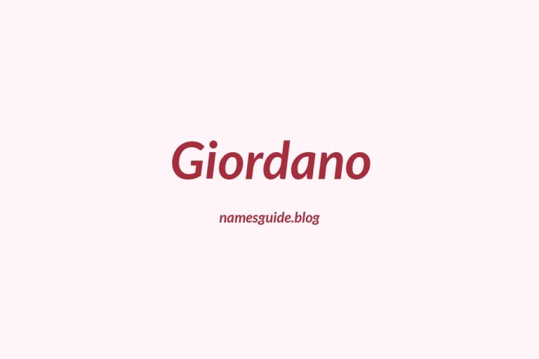 Origin and Meaning of Last Name Giordano