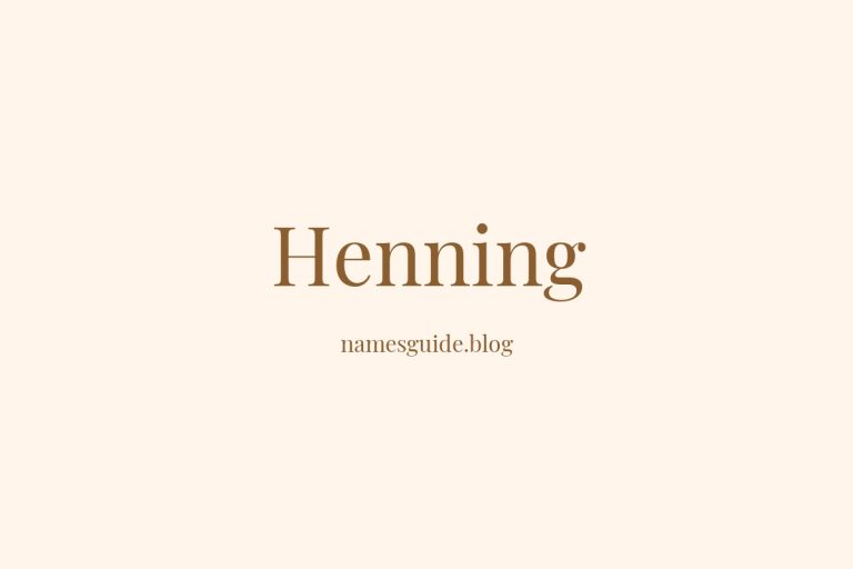 Origin and Meaning of Last Name Henning