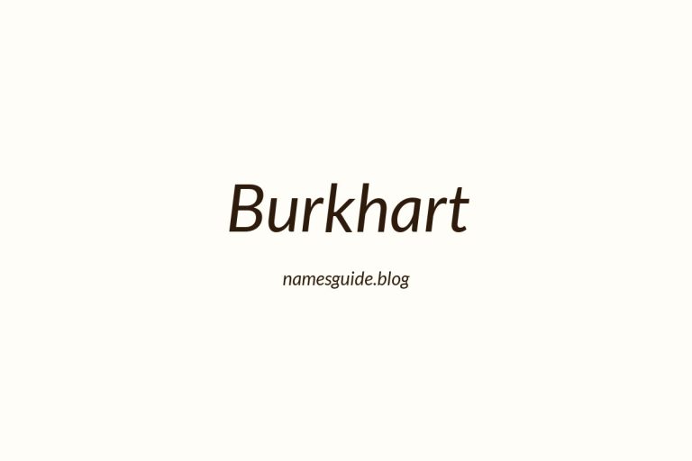 Origin and Meaning of Last Name Burkhart