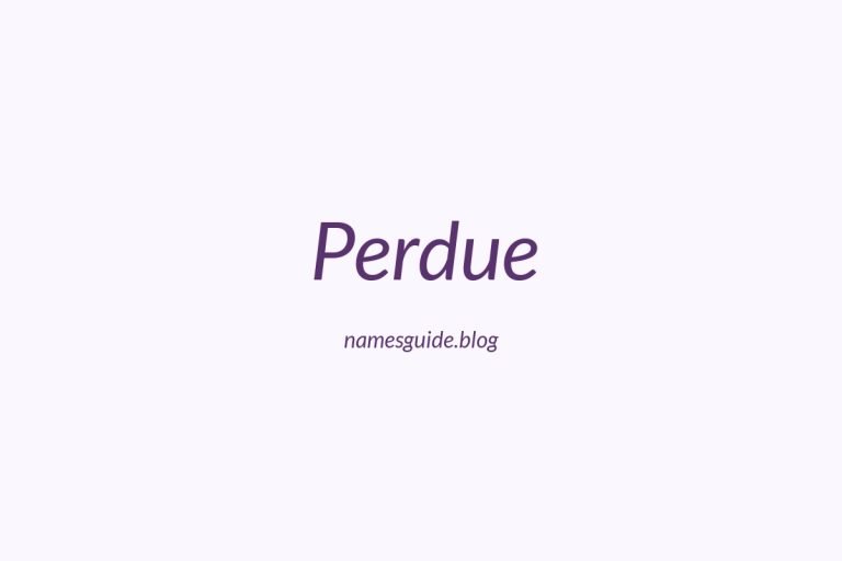 Origin and Meaning of Last Name Perdue