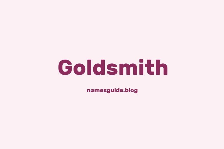 Origin and Meaning of Last Name Goldsmith