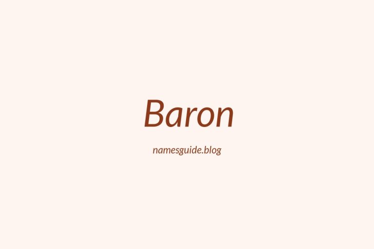 Origin and Meaning of Last Name Baron