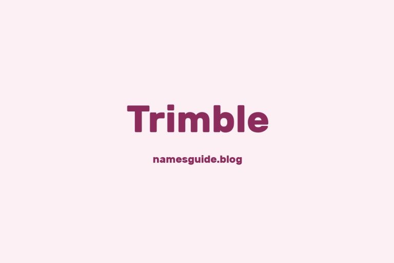 Origin and Meaning of Last Name Trimble