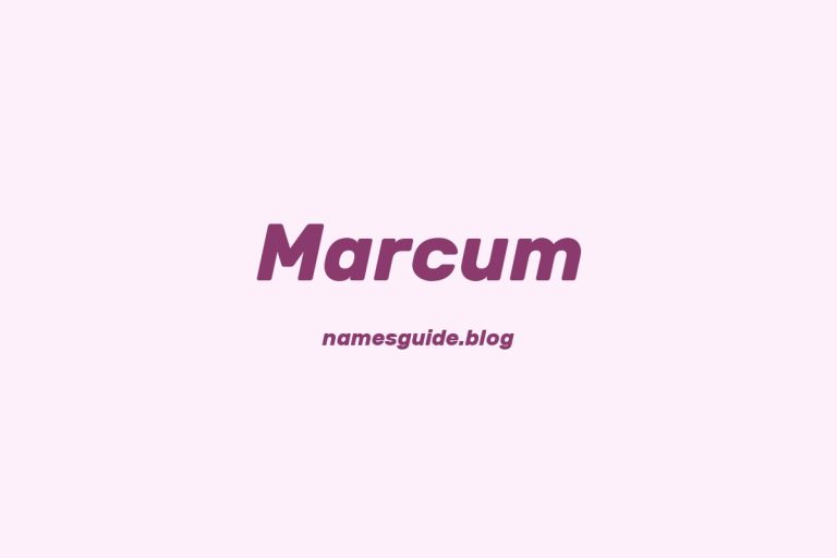 Origin and Meaning of Last Name Marcum