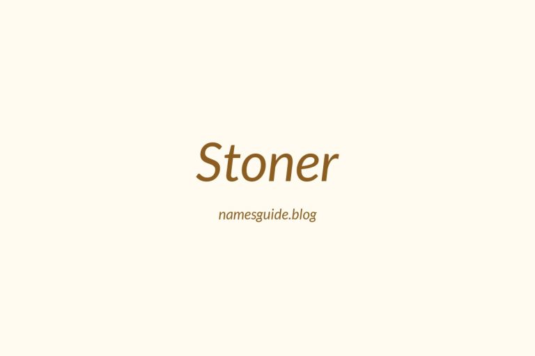Origin and Meaning of Last Name Stoner