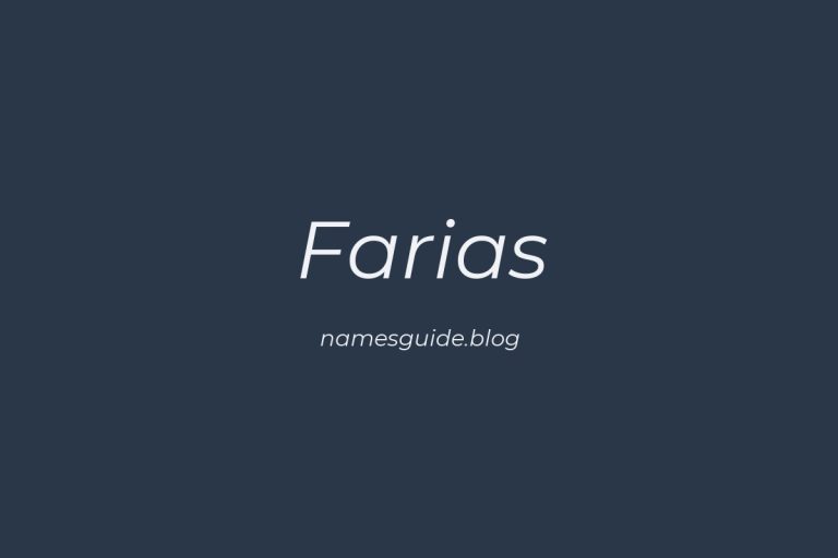 Origin and Meaning of Last Name Farias