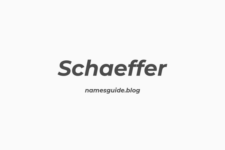 Origin and Meaning of Last Name Schaeffer