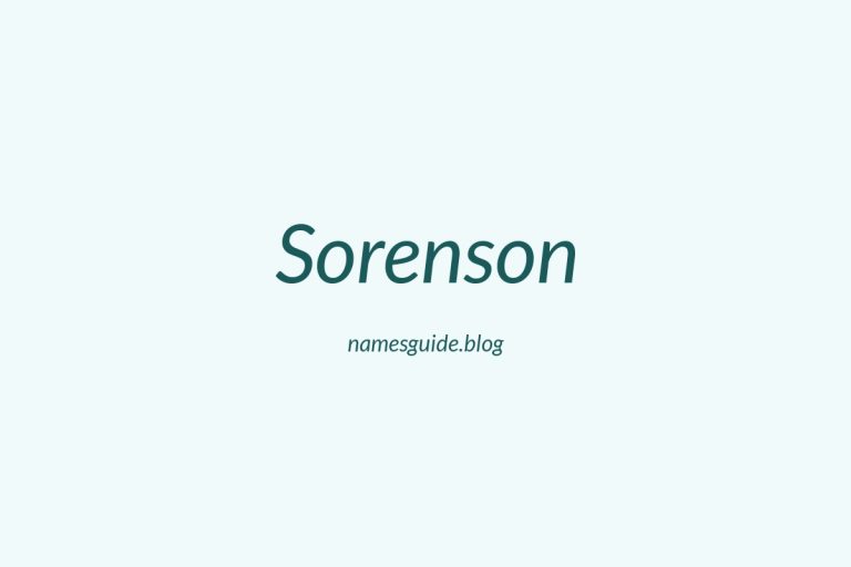 Origin and Meaning of Last Name Sorenson